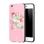 NXE beschermend plastic deksel met gehard glas coating voor Apple iPhone 6 Plus - rozig