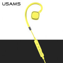 USAMS-sportwaterdichte hoofdtelefoon met draadloze Bluetooth-connectiviteit voor Apple iPhone - geel