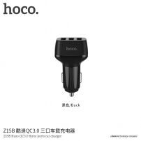 HOCO Kuso auto-oplader met drie USB-poorten voor Apple iPhone / HOCO Kuso met drie USB-poorten voor Apple iPhone / iPod - zwart