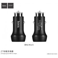 HOCO Z7 autolader met USB-poorten voor Apple iPhone - zwart