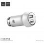 HOCO Z7 autolader met USB-poorten voor Apple iPhone - roze-goud