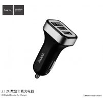 HOCO Autolader (5V/3.1A) met twee USB-poorten voor Apple iPhone/iPad/iPad/UP/UP/USB-poort. iPod - zwart