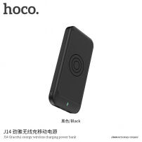 HOCO elegante 10000mAh Power Bank met draadloze oplading voor Apple iPhone - zwart