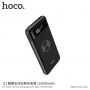 HOCO Power Bank 10000mAh met draadloze oplaadfunctie voor Apple iPhone - zwart