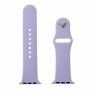 Siliconen sportband voor Apple Watch Ultra 49mm / 46mm / 45mm / 44mm / 42mm - S/M - lila