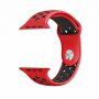Siliconen band voor Apple Watch Ultra 49mm / 46mm / 45mm / 44mm / 42mm - rood-zwart