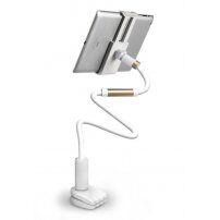 KAKUSIGA Universele Regelbare Tribune voor -iPhone van de Universele Verstelbare Tribune voor Apple / iPad - wit / goud