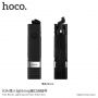 HOCO Selfie stick met bedrade trekker met bliksemschakelaar voor Apple iPhone - max 65cm - zwart