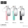 HOCO selfie stick met bekabelde trekker en met spiegel voor Apple iPhone - max 61cm - rozig
