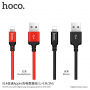 HOCO gevlochten oplaadkabel voor Apple iPhone / iPad / HOCO gevlochten oplaadkabel voor Apple iPhone / iPad / iPod - 1m - zwart