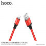 HOCO gevlochten oplaadkabel voor Apple iPhone / iPad / HOCO gevlochten oplaadkabel voor Apple iPhone / iPad / iPod - 1m - rood-zwart