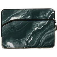 Neopreen zakje voor iPad tot 13" / MacBook tot 14" - zwart marmer