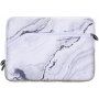 Neopreen zakje voor iPad tot 13" / MacBook tot 14" - wit marmer