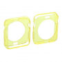 HAWEEL dunne transparante koffer / deksel voor Apple horloge 38mm - geel