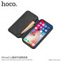 HOCO luxe HOCO flip case van kunstleder voor Apple iPhone XS - zwart