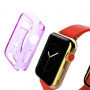 HAWEEL dunne transparante koffer / deksel voor Apple horloge 38mm - violet