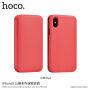 HOCO luxe HOCO flip case van kunstleder voor Apple iPhone XS - rood