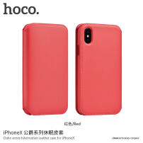 HOCO luxe HOCO flip case van kunstleder voor Apple iPhone XS - rood