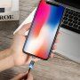 FLOVEME Ronde Magnetische Kabel USB-A / USB-C / Micro USB / Lightning voor iPhone / iPad / iPod / AirPods - 1 m - zwart
