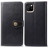 Kunstlederen retro portemonnee voor iPhone 11 Pro - zwart