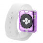 HAWEEL dunne transparante koffer / deksel voor Apple horloge 38mm - violet