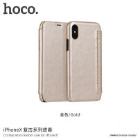 HOCO flip case voor Apple iPhone XS - goud