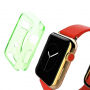 HAWEEL dunne transparante koffer / deksel voor Apple horloge 38mm - groen