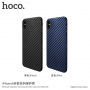 HOCO cover met carbon textuur voor Apple iPhone XS - zwart