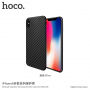 HOCO cover met carbon textuur voor Apple iPhone XS - zwart