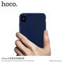 HOCO cover met carbon textuur voor Apple iPhone XS - zwart
