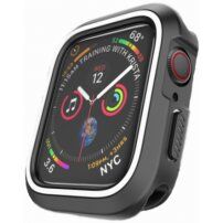 Siliconen koffer voor Apple Watch 40mm - zwart - wit