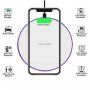 Qi draadloze lader met LED-achtergrondverlichting voor iPhone - zilver