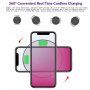 Qi draadloze lader met LED-achtergrondverlichting voor iPhone - zilver