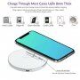 Qi draadloze lader met LED-achtergrondverlichting voor iPhone - zilver