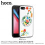 HOCO beschermhoes met borduurmotief voor Apple iPhone 7 Plus / 8 Plus - roze bloem