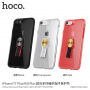 HOCO-bedekking met textielhouder voor Apple iPhone 7 Plus / 8 Plus - zwart