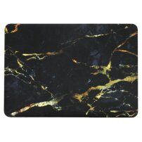 Matte hoes voor MacBook Air 13'' (A1932 / A2179 / A2337) - zwart-goud marmer