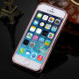 Roze - gouden deksel met stenen voor Apple iPhone 5 / 5S / SE (2016) - zwaan