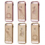 Roze - gouden deksel met stenen voor Apple iPhone 5 / 5S / SE (2016) - zwaan