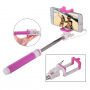 Selfie stick met draadtrekker voor Apple iPhone - rozig