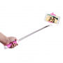 Selfie stick met draadtrekker voor Apple iPhone - rozig