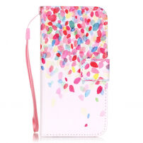 Beschermende flip case met kaartsleuf en riem Apple iPhone 7 / 8 - kleurrijke confetti