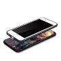 NXE beschermhoes met glazen achterzijde voor Apple iPhone 6 / 6S - paarse bloem