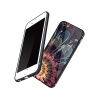 NXE beschermhoes met glazen achterzijde voor Apple iPhone 6 / 6S - paarse bloem