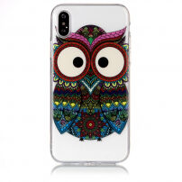 Transparante hoes van zacht plastic voor Apple iPhone XS - Uil