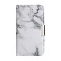 Flipcase voor iPhone 5 / 5S / SE (2016) - wit marmer