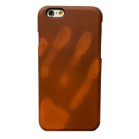 Thermisch gevoelige thermo cover, met behoud van uw vingerafdruk voor iPhone 6S/6 - bruin
