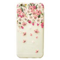 Beschermhoes van zacht kunststof voor de bescherming van Apple iPhone 6 / 6S - kleine bloemen