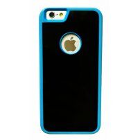 Magische antizwaartekracht zelfklevende hoes Apple iPhone 6 / 6S - geschikt voor zelfportemonnee - zwart-blauw
