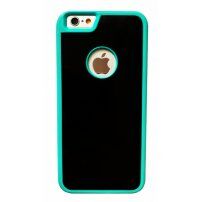 Magische antizwaartekracht zelfklevende hoes Apple iPhone 6 / 6S - geschikt voor zelfportemonnee - zwart-groen